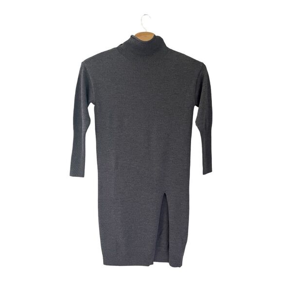 Aritzia Wilfred Cyprie Merino Wool Mock Neck Chalet Grey Sweater Size XS - Picture 2 of 6